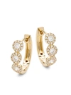 Saks Fifth Avenue Women's 14k Yellow Gold & 0.37 Tcw Diamond Huggie Earrings