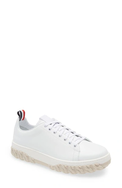 Thom Browne Court Trainer With Cable Tread In White