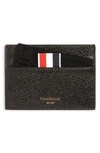 Thom Browne Calfskin Classic Card Case In Black