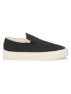The Row Marie Canvas Slip-on Sneakers In Black
