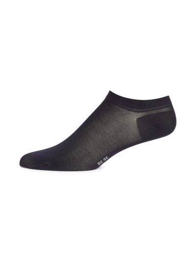 Falke Fine Softness Sneaker Socks In Dark Navy