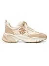 Tory Burch Beige Canvas And Suede Good Luck Sneakers