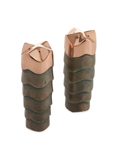 Nambe Copper Canyon Salt & Pepper Shakers
