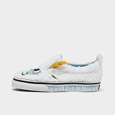 Vans Babies'  Kids' Toddler Yeti Classic Slip-on Casual Shoes In White/blue