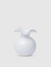 Vietri Hibiscus Glass Bud Vase In White