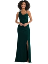 AFTER SIX AFTER SIX ONE-SHOULDER DRAPED COWL-NECK MAXI DRESS
