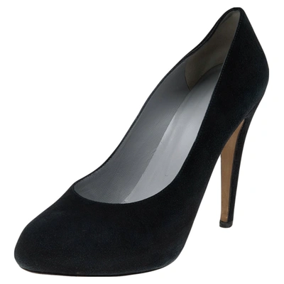 Pre-owned Sergio Rossi Black Suede Pumps Size 40.5