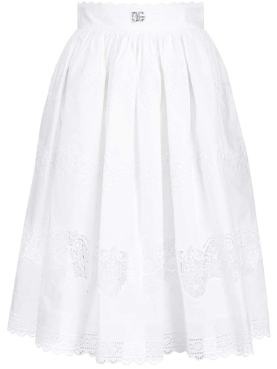 Dolce & Gabbana Dolce E Gabbana Women's White Other Materials Skirt