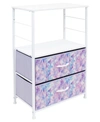 Sorbus 2 Drawer End Table In Tie-dye Purple