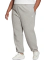 Adidas Originals Adidas Plus Size Essentials Three-stripes Fleece Joggers In Medium Grey Heather