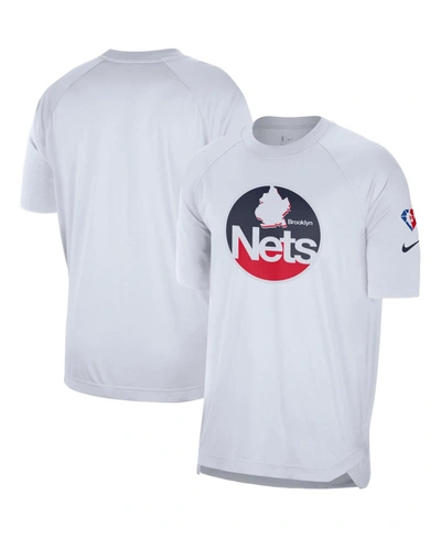 Nike Men's White Brooklyn Nets 2021/22 City Edition Pregame Warm-up Shooting T-shirt