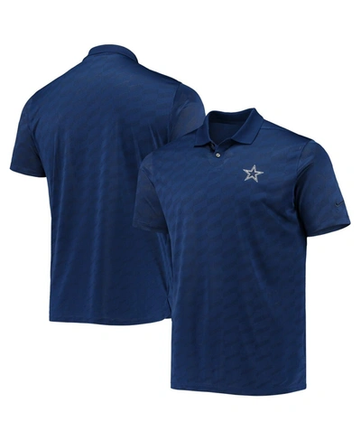 Nike Men's  Golf Navy Dallas Cowboys Jacquard Wing Performance Polo Shirt