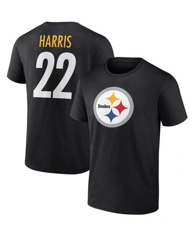 Fanatics Men's Najee Harris Black Pittsburgh Steelers Player Icon T-shirt