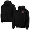 Dunbrooke Black Atlanta Falcons Dakota Cotton Canvas Hooded Jacket In Black