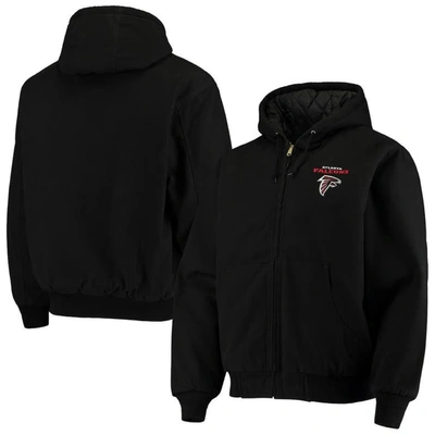 Dunbrooke Black Atlanta Falcons Dakota Cotton Canvas Hooded Jacket