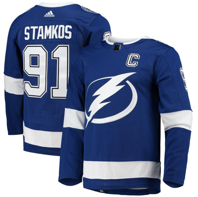 Adidas Originals Adidas Steven Stamkos Blue Tampa Bay Lightning Home Captain Patch Primegreen Authentic Pro Player Je