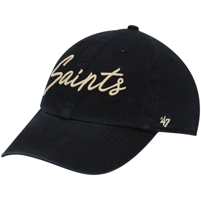 47 ' Black New Orleans Saints Vocal Clean Up Adjustable Hat