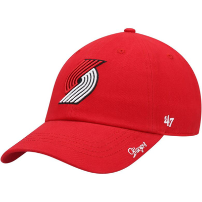 47 ' Red Portland Trail Blazers Miata Clean Up Logo Adjustable Hat