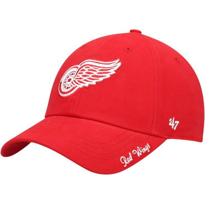 47 ' Red Detroit Red Wings Team Miata Clean Up Adjustable Hat