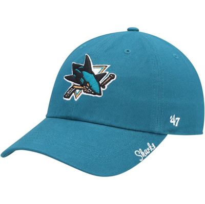 47 ' Teal San Jose Sharks Team Miata Clean Up Adjustable Hat