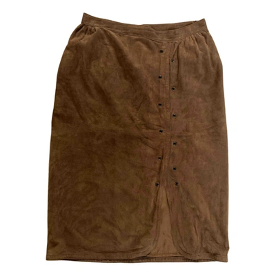 Pre-owned Valentino Mid-length Skirt In Brown