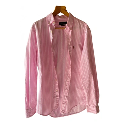 Pre-owned Ralph Lauren Leather Shirt In Pink