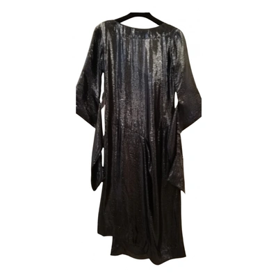 Pre-owned Vivienne Westwood Silk Mid-length Dress In Black