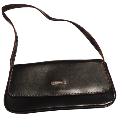 Pre-owned Fossil Leather Handbag In Black