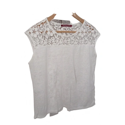 Pre-owned Comptoir Des Cotonniers Linen Top In White