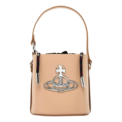 Pre-owned Vivienne Westwood Leather Handbag In Beige