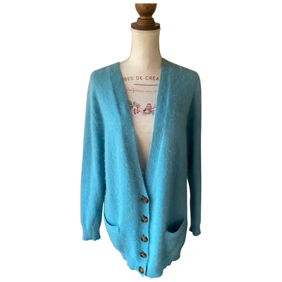 Pre-owned Essentiel Antwerp Wool Cardigan In Turquoise