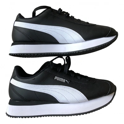 Pre-owned Puma Leather Trainers In Multicolour