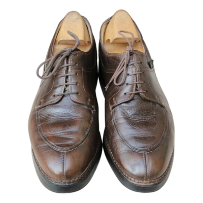 Pre-owned Paraboot Leather Lace Ups In Brown