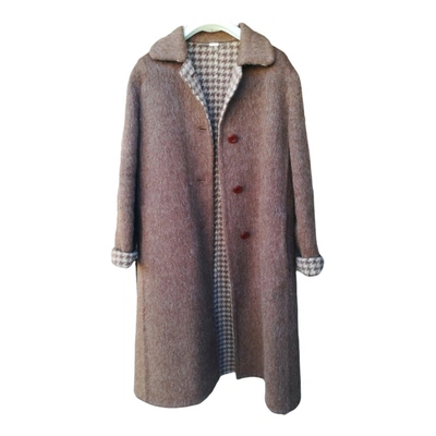 Pre-owned Prestige Wool Coat In Brown