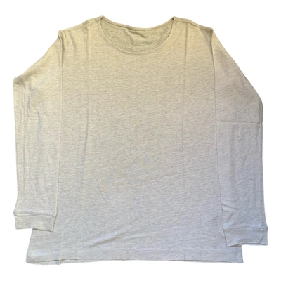 Pre-owned Majestic Linen T-shirt In Grey