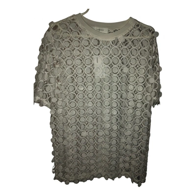 Pre-owned Carven Lace Top In White