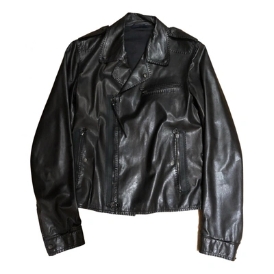Pre-owned Lanvin Leather Jacket In Black