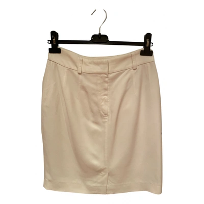 Pre-owned Gerard Darel Mid-length Skirt In White