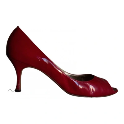 Pre-owned Luciano Padovan Patent Leather Heels In Red