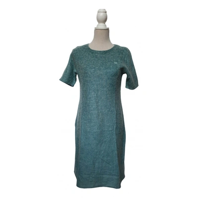 Pre-owned Burberry Wool Dress In Blue