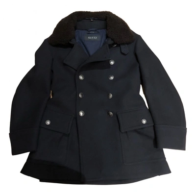 Pre-owned Gucci Coat In Navy