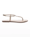 Bernardo Lilly Flat Thong Sandals In Platinum