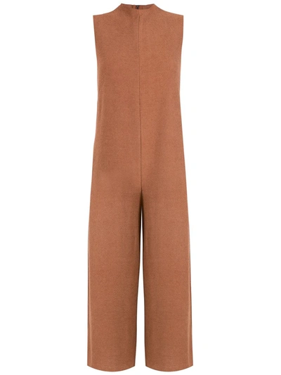 Osklen Eco Comfy Straight-leg Jumpsuit In Brown