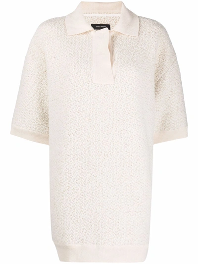 Isabel Marant Off-white Imelda Polo Dress In Pink