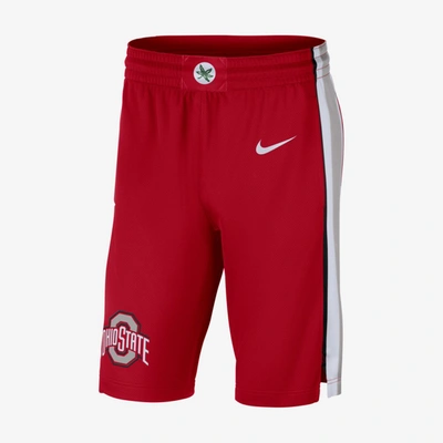 Nike Men's College Dri-fit (ohio State) Basketball Shorts In Red