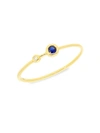 NEPHORA WOMEN'S 14K YELLOW GOLD BLUE SAPPHIRE & DIAMOND BEZEL RING