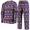 Concepts Sport Purple Lsu Tigers Ugly Sweater Knit Long Sleeve Top And Pant Set In Purple