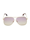 Victoria Beckham Loop 64mm Oversize Navigator Sunglasses In Pink
