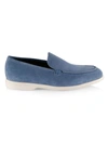 To Boot New York Cassidy Suede Leather Loafers In Caponi Denim