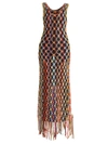 CHLOÉ WOMEN'S KNOTTED & WOVEN CORD MAXI DRESS